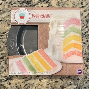 NEW Easy Layers Cake 5-piece Pan Set, 6 inch, steel
